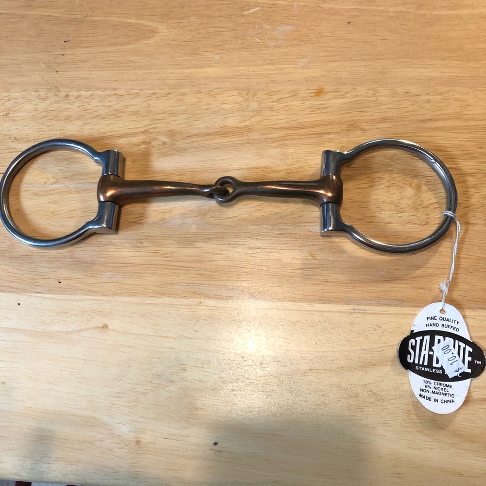 Stainless Steel and Copper Snaffle Bit NWT